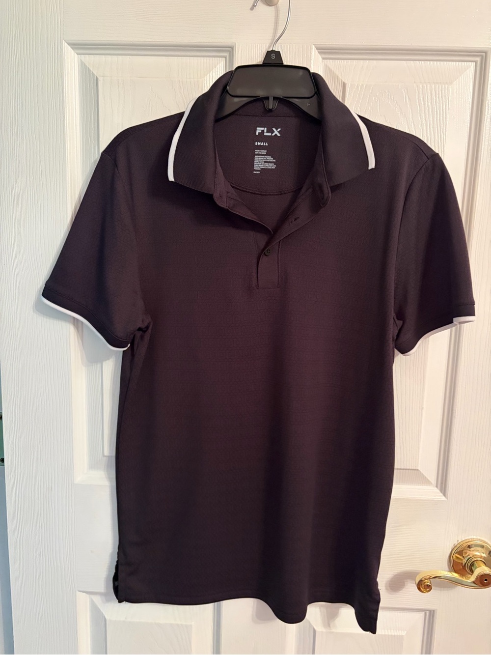 2 FLX Men’s Black Polo with White Trim